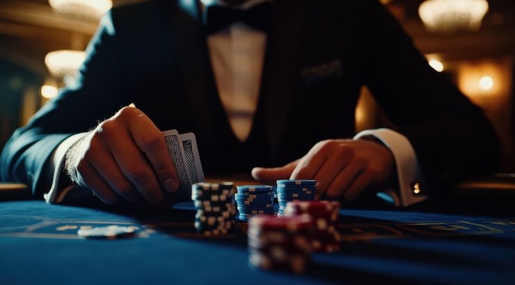 Tampilan antarmuka Live Casino di layar ponsel Android dengan meja baccarat